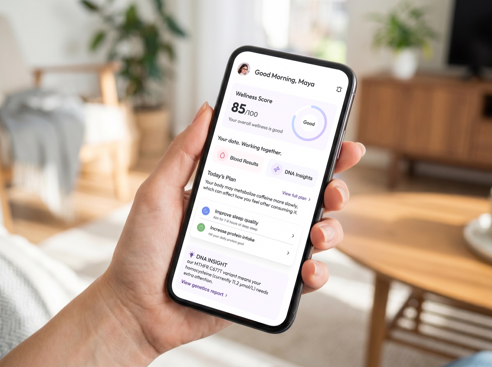 Exploring wellness reports in the app